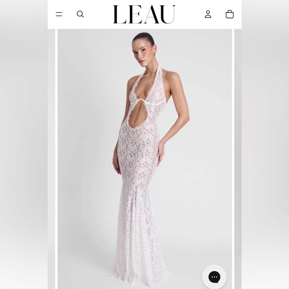 LEAU SALTAIR Lace Bustier Maxi Dress